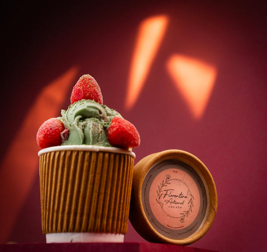 Sugar-Free Matcha Strawberry Gelato